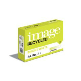 IMAGE - Bright White - Ramette Papier 100% Recyclé - A4 - 80g - Carton de 5 ramettes de 500 feuilles